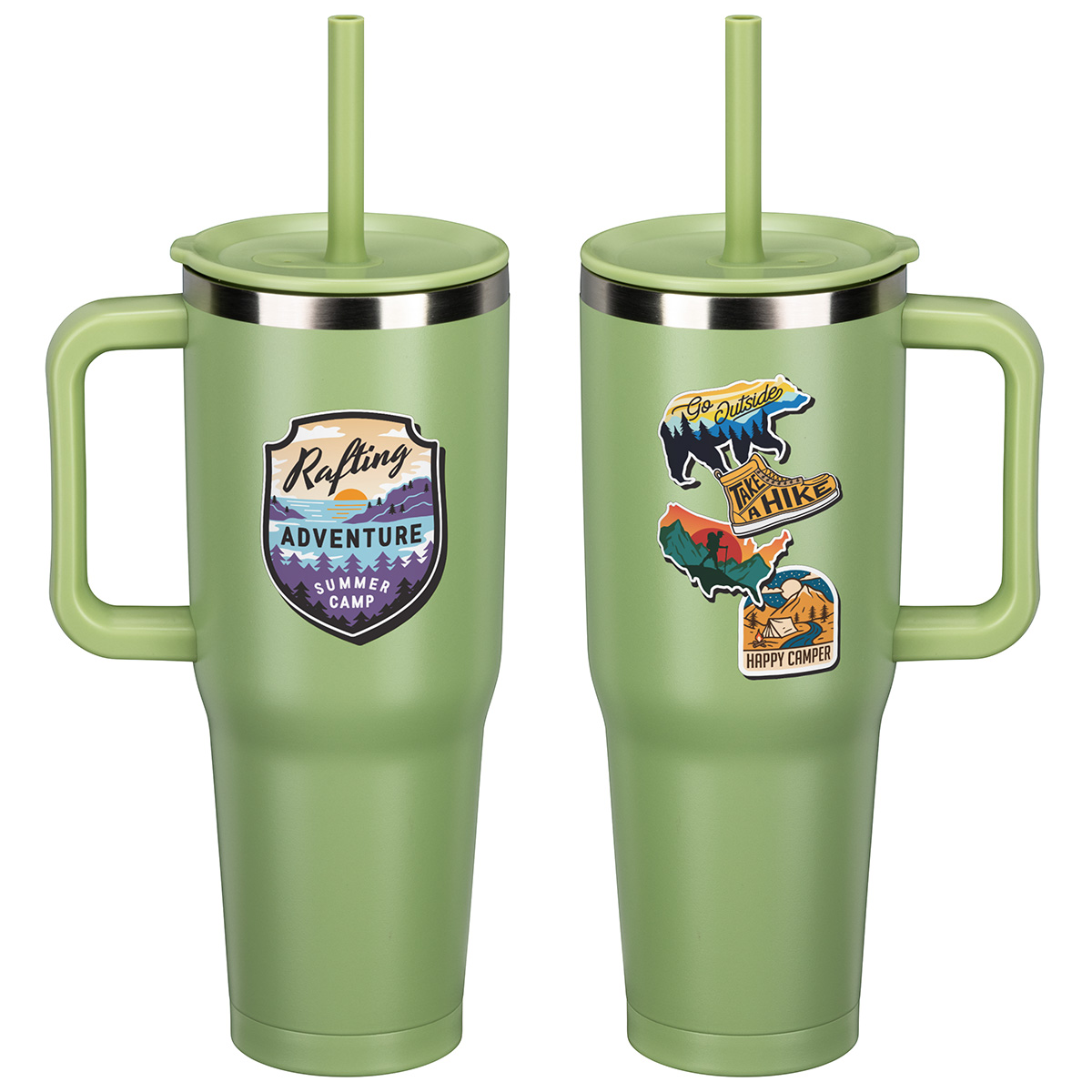 SENSO® Summit 40 oz Insulated Stainless Steel Travel Mug with Press-In Str 1