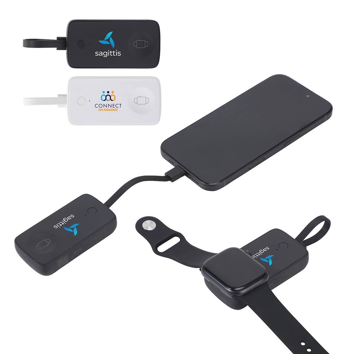 Baron 2000mAh Power Bank with Watch Charger & Built-In Cable 1