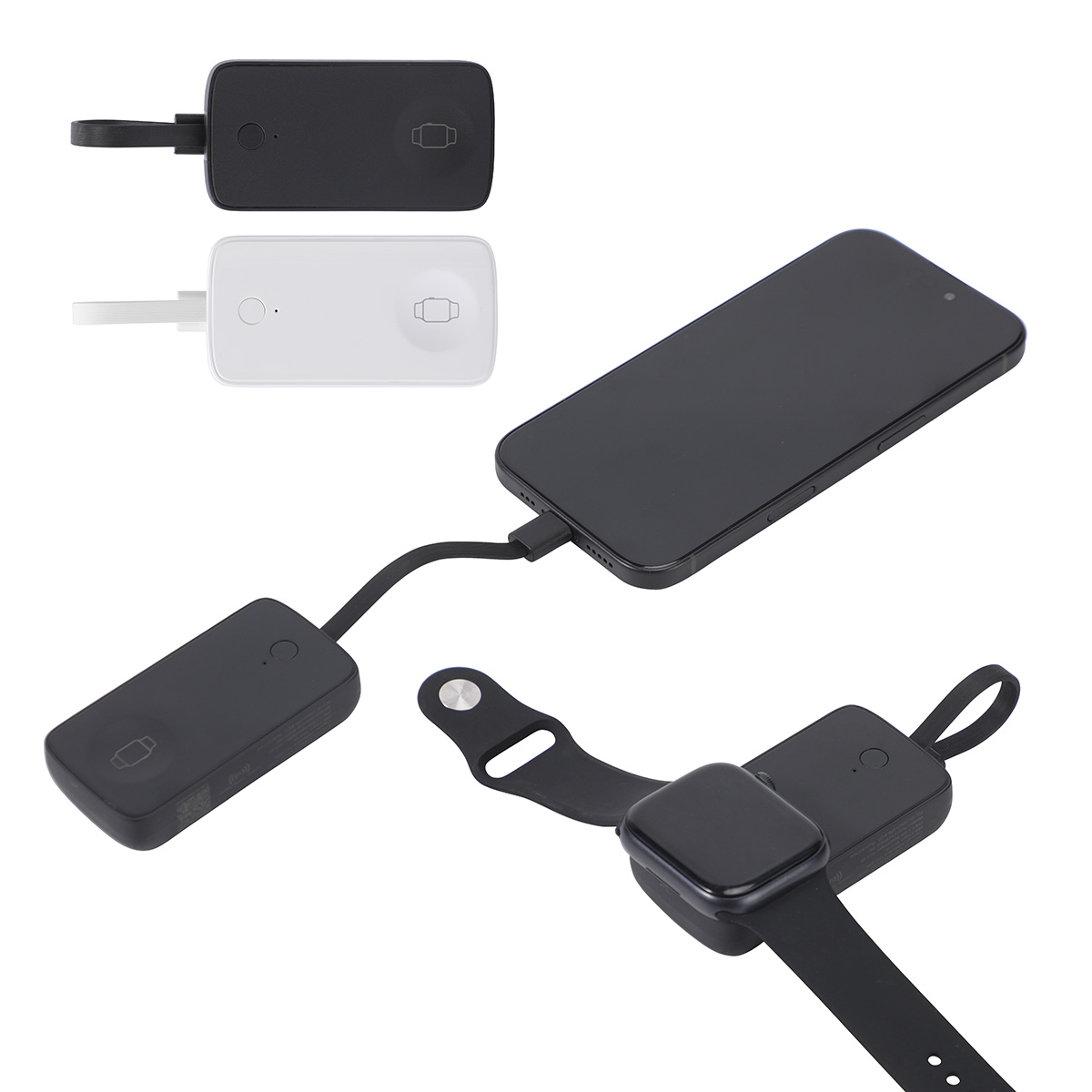 Baron 2000mAh Power Bank with Watch Charger & Built-In Cable 1