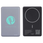 Royale Aluminum 5000mAh 20W Power Bank with 15W Magnetic Wireless Charger - Gunmetal Gray Royale Aluminum 5000mAh 20W Power Bank with 15W Magnetic Wireless Charger - Gunmetal Gray