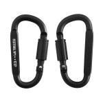 Best Buddy Tools ® D-Ring Carabiner with Lock - Black Best Buddy Tools ® D-Ring Carabiner with Lock - Black