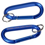 Aluminum Carabiner with Key Ring - Blue Aluminum Carabiner with Key Ring - Blue