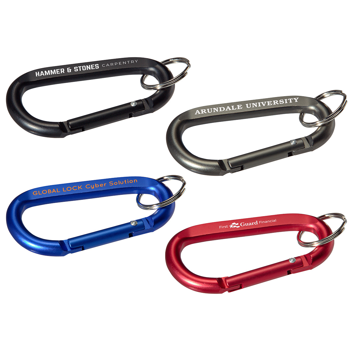 Aluminum Carabiner with Key Ring 1