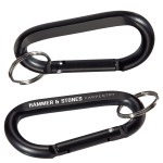 Aluminum Carabiner with Key Ring - Black Aluminum Carabiner with Key Ring - Black