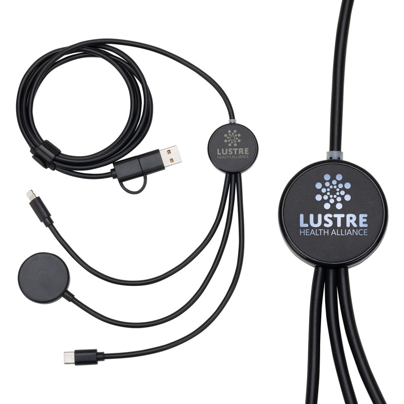 Infinity 5-in-1 48" Charging Cable with Watch Charger & Light-Up Logo 1 Infinity 5-in-1 48" Charging Cable with Watch Charger & Light-Up Logo 1