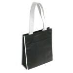 Peak Non-Woven Tote Bag with Pocket - Black Peak Non-Woven Tote Bag with Pocket - Black