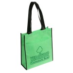 Peak Non-Woven Tote Bag with Pocket - Lime Green Peak Non-Woven Tote Bag with Pocket - Lime Green