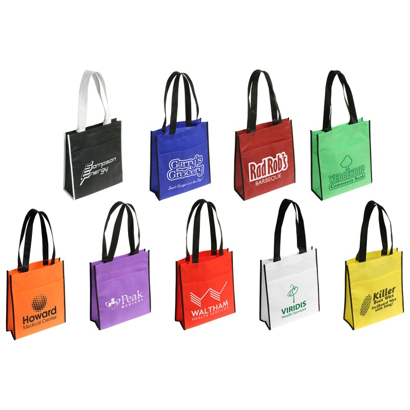 Peak Non-Woven Tote Bag with Pocket 1 Peak Non-Woven Tote Bag with Pocket 1