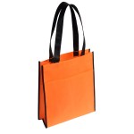Peak Non-Woven Tote Bag with Pocket - Orange Peak Non-Woven Tote Bag with Pocket - Orange
