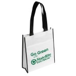 Peak Non-Woven Tote Bag with Pocket - White Peak Non-Woven Tote Bag with Pocket - White