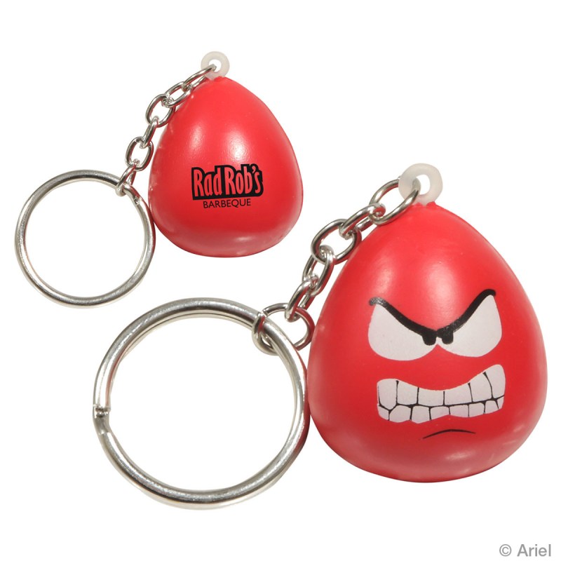 Mood Maniac Stress Reliever Key Chain-Angry 1 Mood Maniac Stress Reliever Key Chain-Angry 1