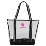 Diamond Clear TPU Zippered Tote - Clear Diamond Clear TPU Zippered Tote - Clear
