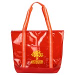 Diamond Clear TPU Zippered Tote - Red Diamond Clear TPU Zippered Tote - Red