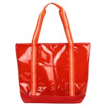Diamond Clear TPU Zippered Tote - Red Diamond Clear TPU Zippered Tote - Red