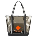 Diamond Clear TPU Zippered Tote - Smoke Diamond Clear TPU Zippered Tote - Smoke