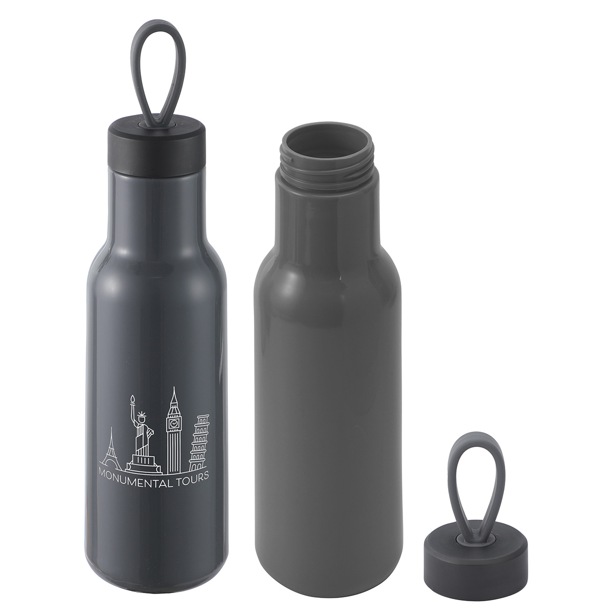 Cameo 23 oz PLA Sports Bottle with Silicone Loop Handle 1