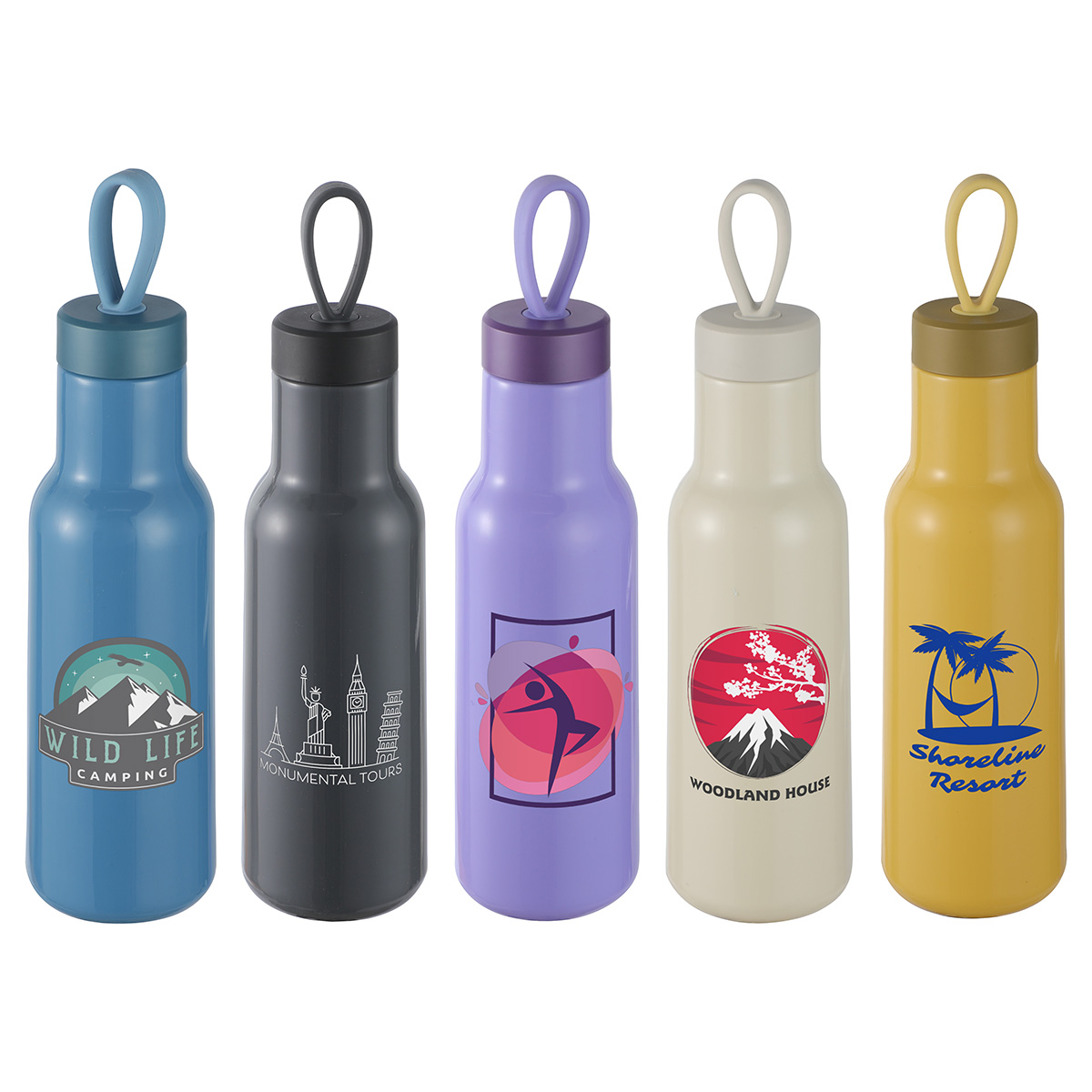 Cameo 23 oz PLA Sports Bottle with Silicone Loop Handle 1