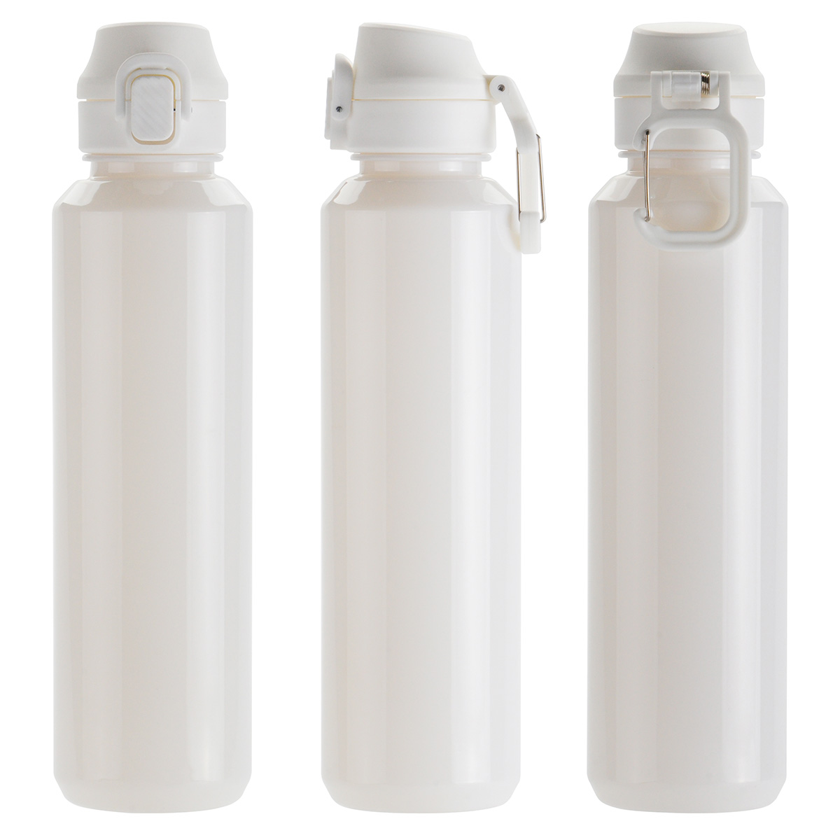 Switchback 27 oz RPET Bottle with Snap-Top Lid & Carabiner 1