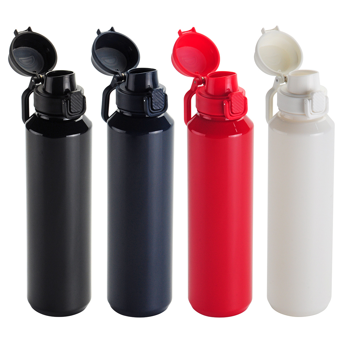 Switchback 27 oz RPET Bottle with Snap-Top Lid & Carabiner 1