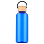 Sanzio 21 oz RPET Bottle with Bamboo Lid - Blue Sanzio 21 oz RPET Bottle with Bamboo Lid - Blue