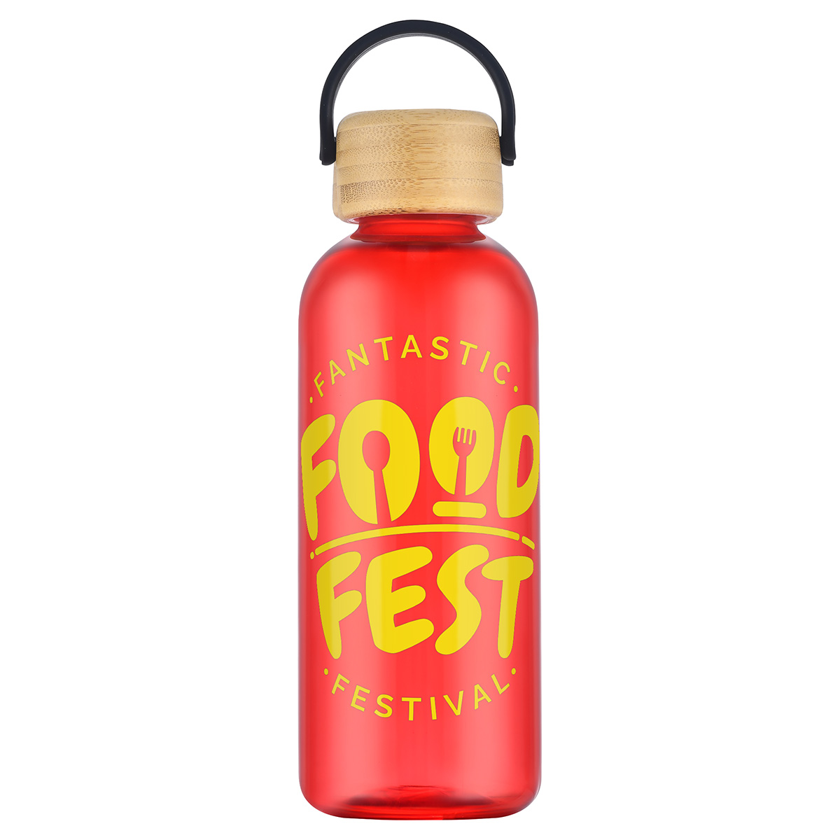 Sanzio 21 oz RPET Bottle with Bamboo Lid 1