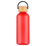 Sanzio 21 oz RPET Bottle with Bamboo Lid - Red Sanzio 21 oz RPET Bottle with Bamboo Lid - Red