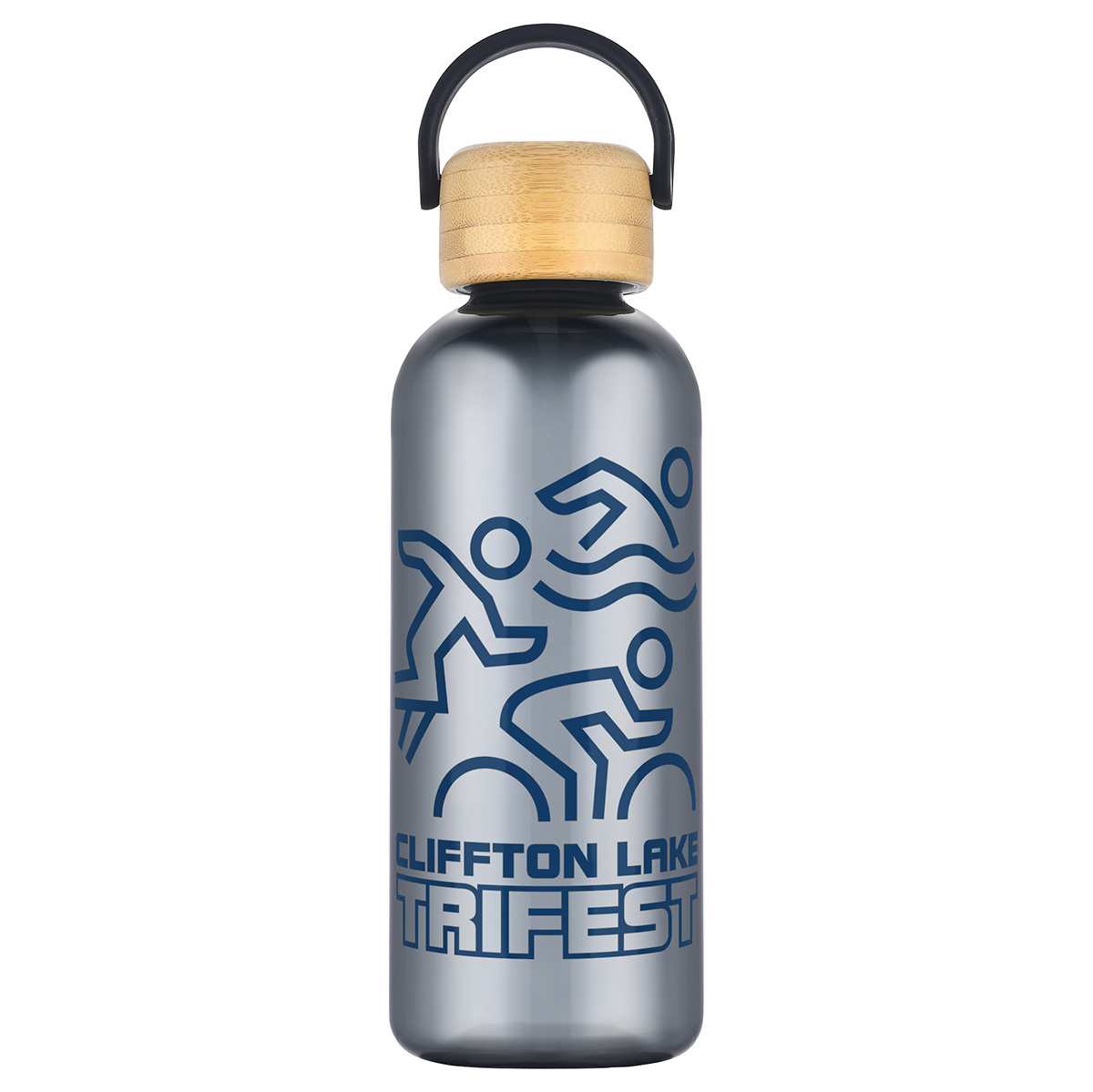Sanzio 21 oz RPET Bottle with Bamboo Lid 1