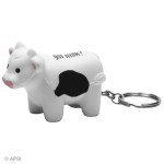 Milk Cow Stress Reliever Key Chain - White/Black Milk Cow Stress Reliever Key Chain - White/Black