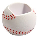 Baseball Stress Reliever Desktop Bin - White/Red Baseball Stress Reliever Desktop Bin - White/Red