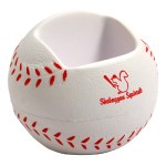 Baseball Stress Reliever Desktop Bin - White/Red Baseball Stress Reliever Desktop Bin - White/Red