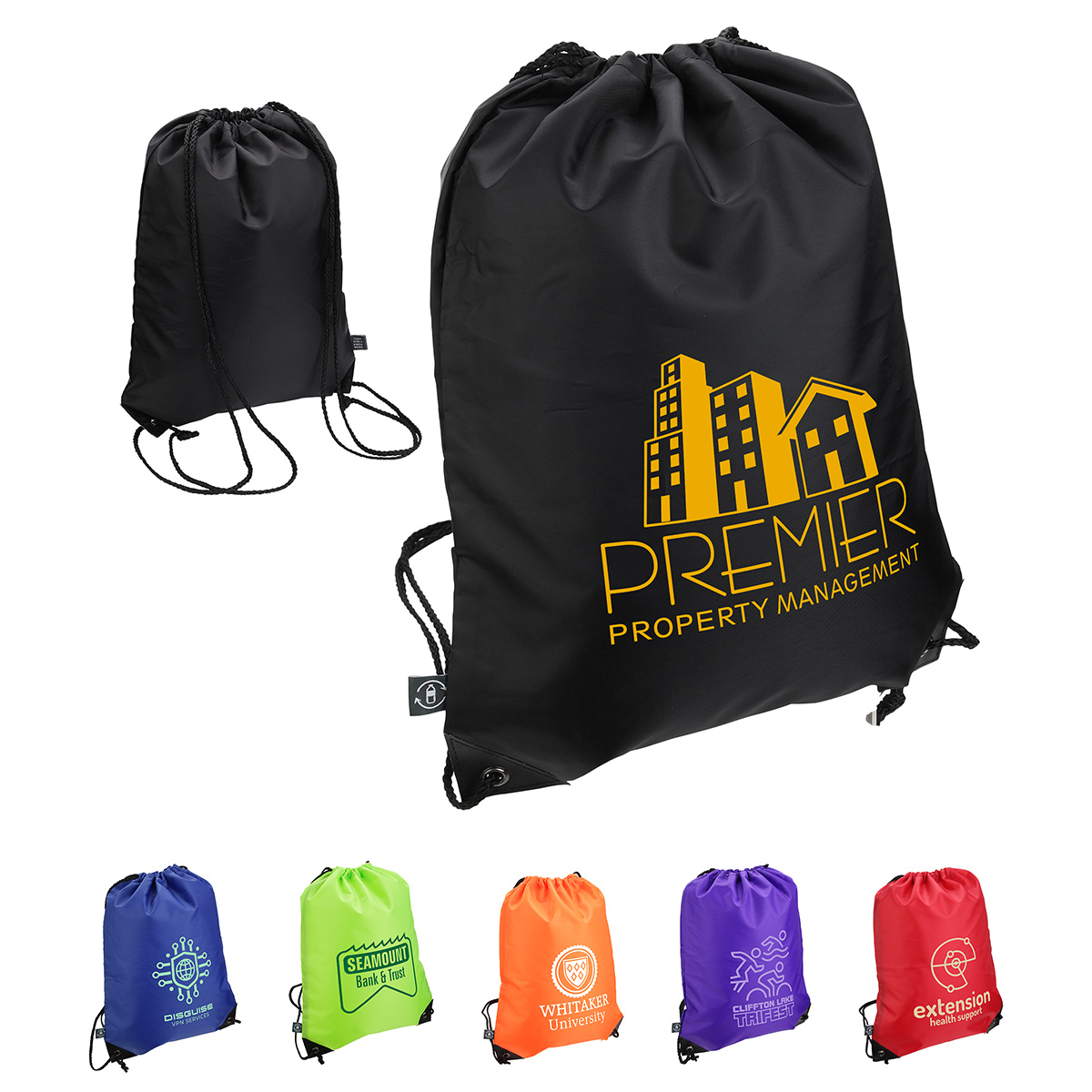 Grab 'N Go RPET Budget Drawstring Backpack 1