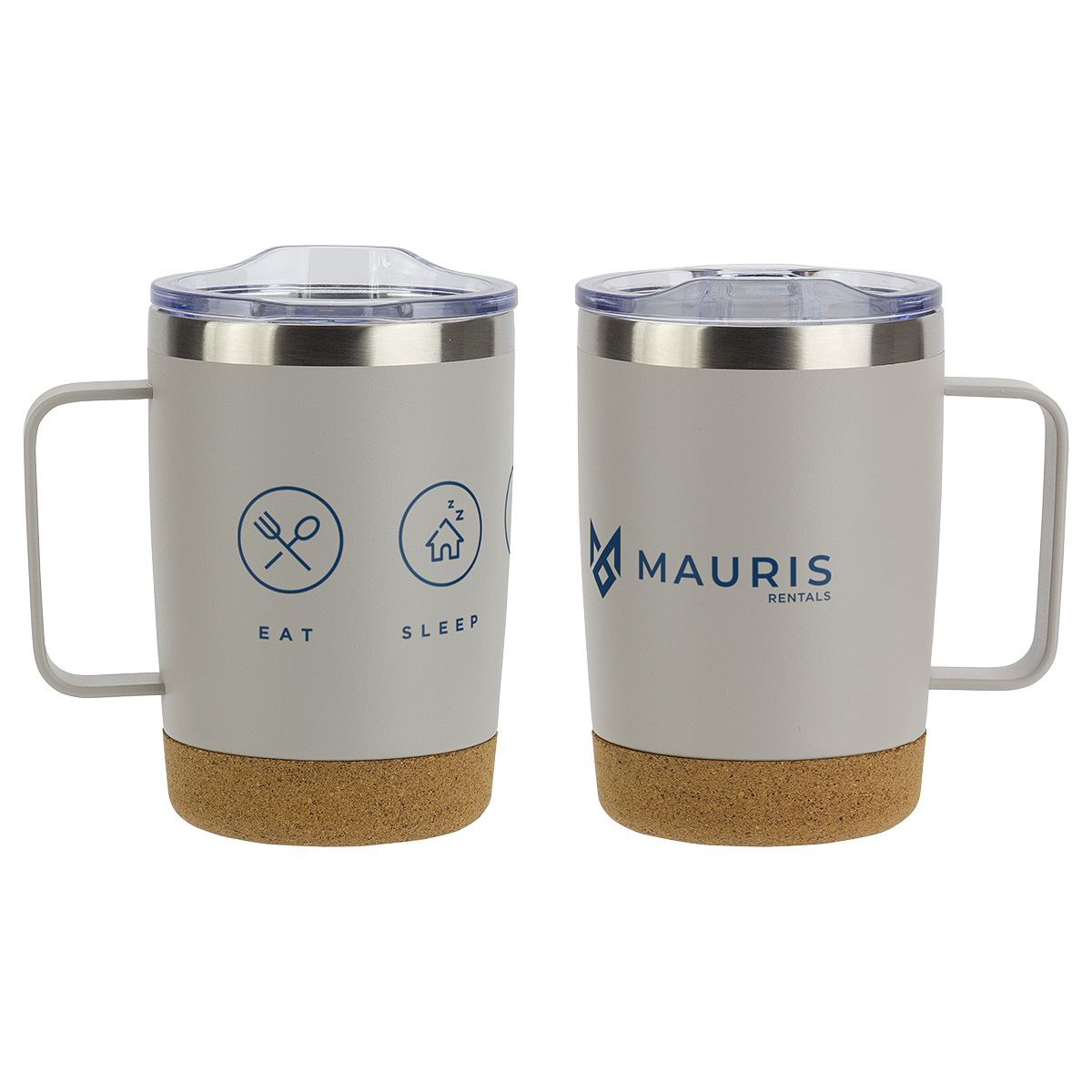 Sapora 12 oz Vacuum Insulated Stainless Steel Mug with Cork Base 1