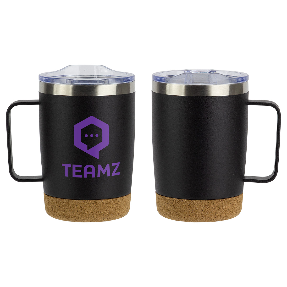 Sapora 12 oz Vacuum Insulated Stainless Steel Mug with Cork Base 1