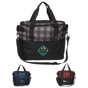 Plaid Insulated Cooler Bag 1 Plaid Insulated Cooler Bag 1