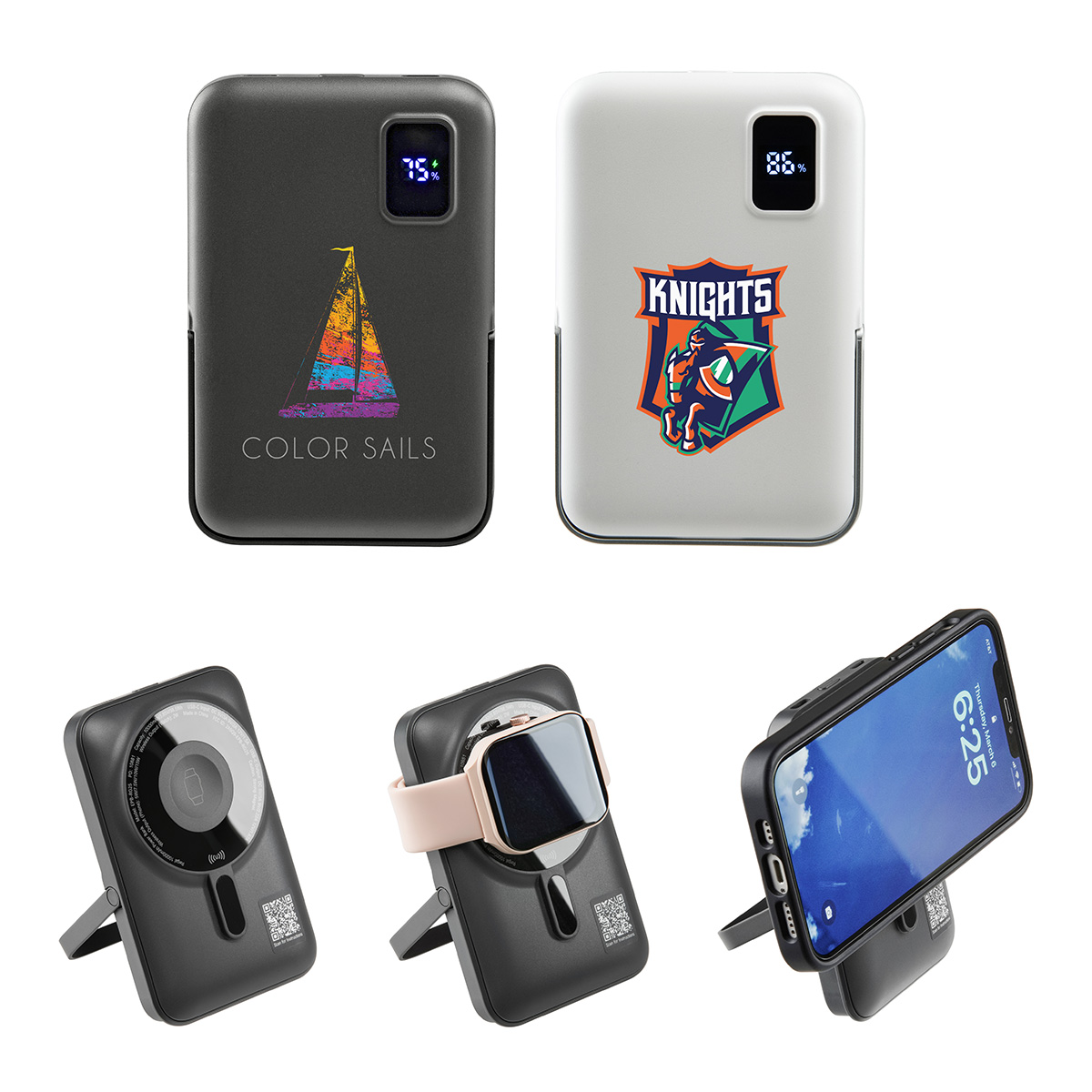 Regal 10000mAh 20W PD Power Bank w/15W Magnetic Wireless Charger, Watch Cha 1