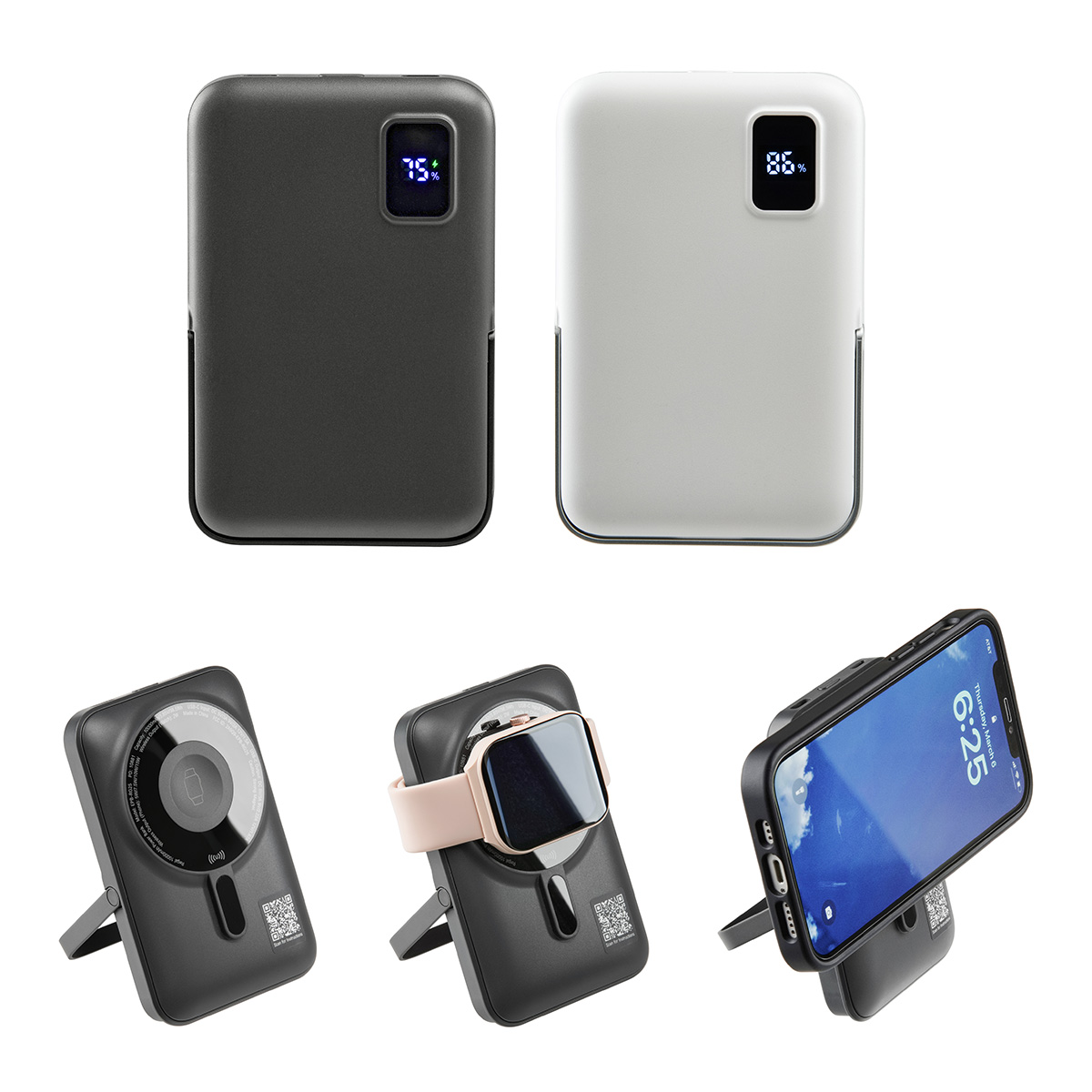 Regal 10000mAh 20W PD Power Bank w/15W Magnetic Wireless Charger, Watch Cha 1