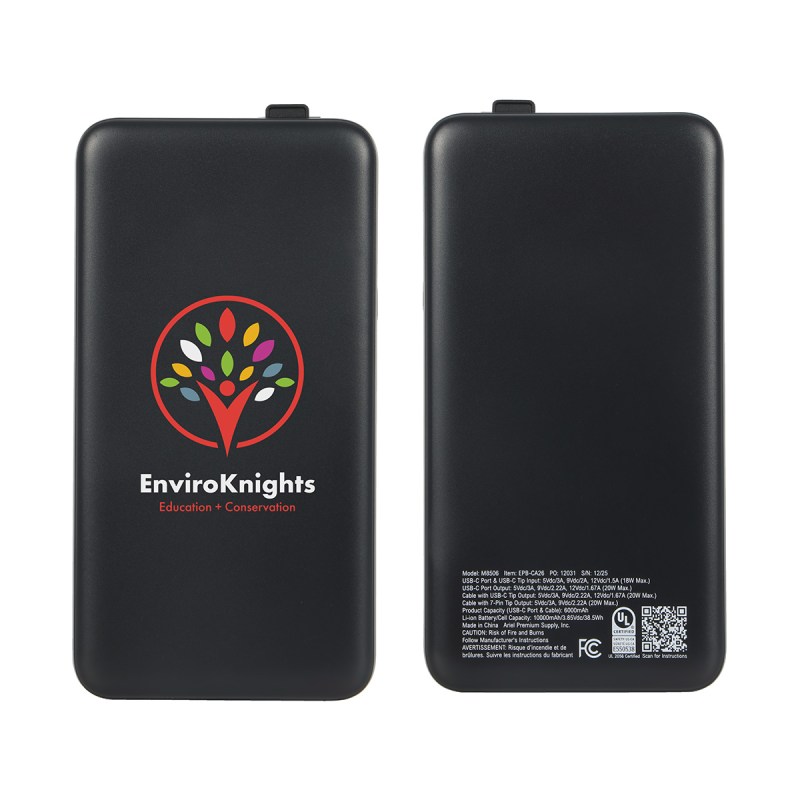 Cavalier 10000mAh 20W PD UL Listed Power Bank with Retractable Charging Cab 1 Cavalier 10000mAh 20W PD UL Listed Power Bank with Retractable Charging Cab 1