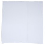 Cotton Feel Swaddle Blanket 42" x 42" 200GSM Poly/Spandex - Full Color - White Cotton Feel Swaddle Blanket 42" x 42" 200GSM Poly/Spandex - Full Color - White