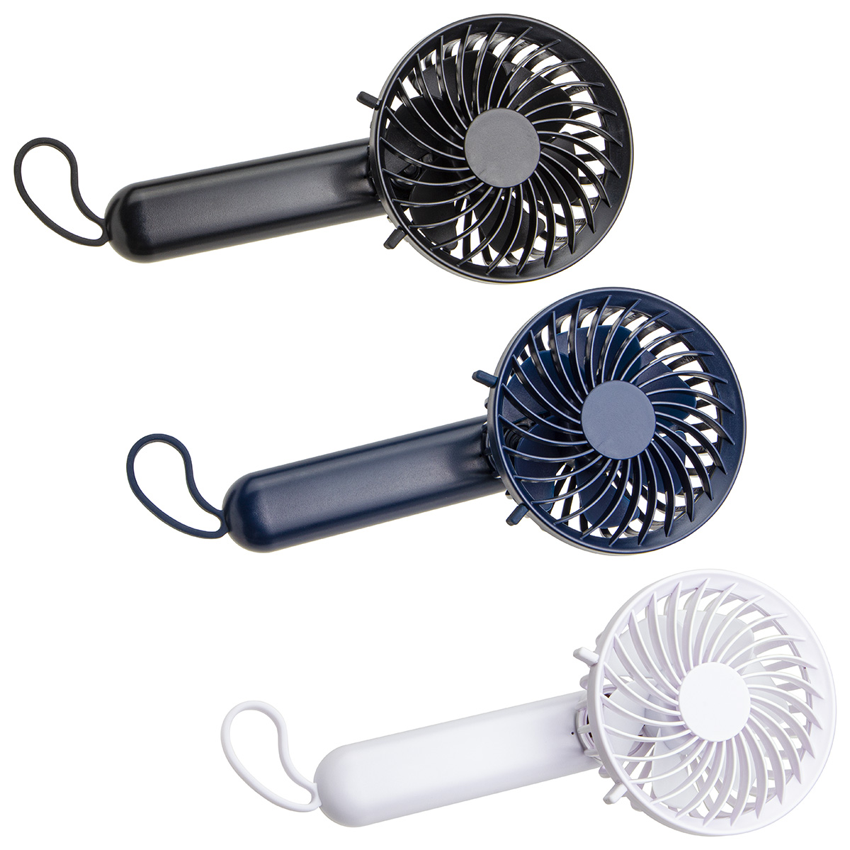 Quiet Breeze Rechargeable Hand Fan with Carabiner 1