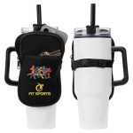 Cup Caddy Zippered Pouch for Large Mugs - Black Cup Caddy Zippered Pouch for Large Mugs - Black