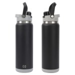 NAYAD® Crusade 28 oz Stainless Steel Double-Wall Bottle with Hidden Cup - Black NAYAD® Crusade 28 oz Stainless Steel Double-Wall Bottle with Hidden Cup - Black
