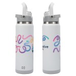 NAYAD® Crusade 28 oz Stainless Steel Double-Wall Bottle with Hidden Cup - White NAYAD® Crusade 28 oz Stainless Steel Double-Wall Bottle with Hidden Cup - White