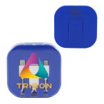 Tetra 4-in-1 Charging Cable With Recycled ABS Case & Built-In Phone Stand - Royal Blue Tetra 4-in-1 Charging Cable With Recycled ABS Case & Built-In Phone Stand - Royal Blue