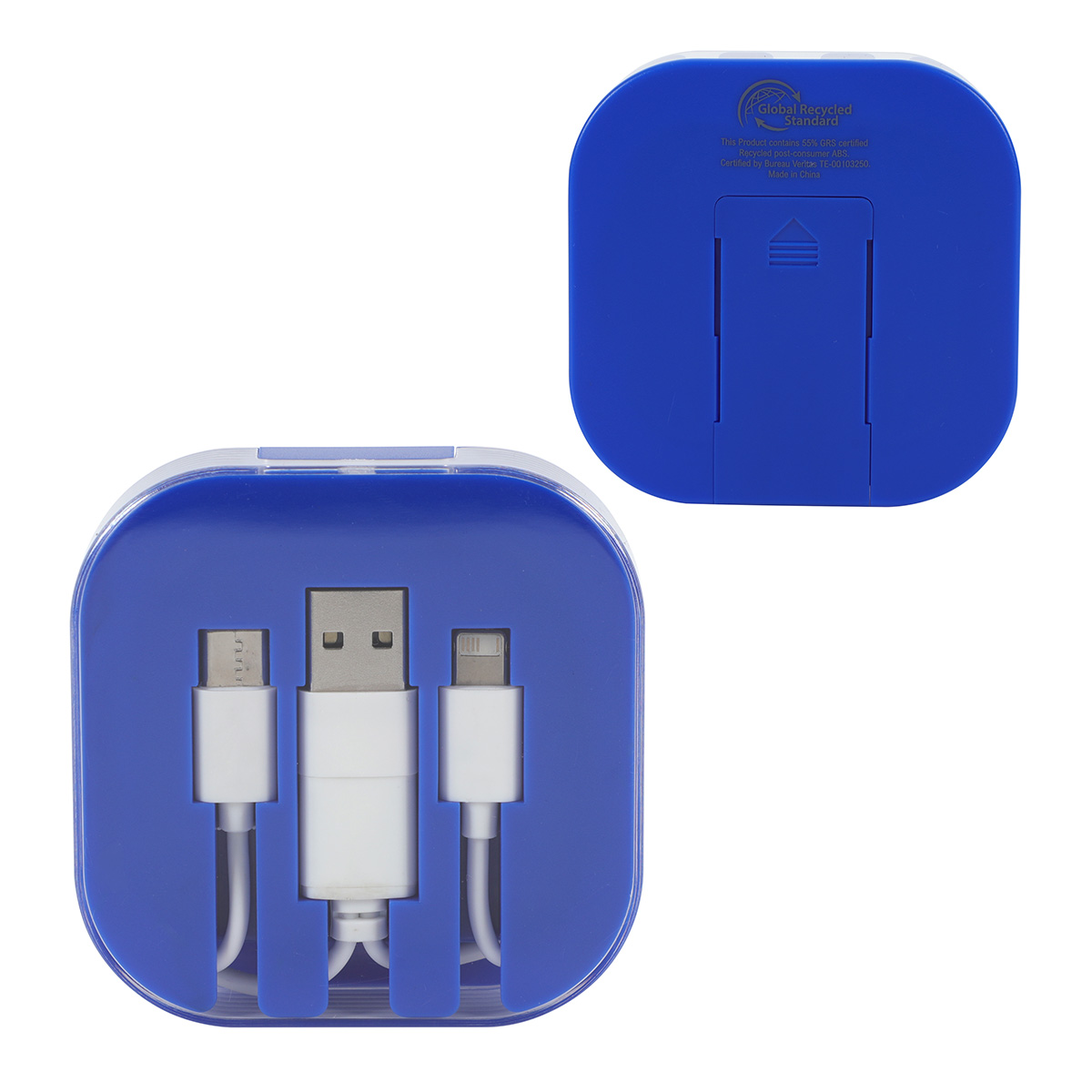 Tetra 4-in-1 Charging Cable With Recycled ABS Case & Built-In Phone Stand 1