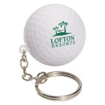 Golf Ball Stress Reliever Key Chain - White Golf Ball Stress Reliever Key Chain - White