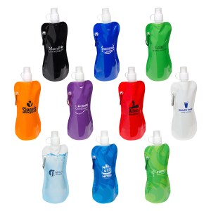 Flex Foldable 16 oz Water Bottle with Carabiner 1 Flex Foldable 16 oz Water Bottle with Carabiner 1