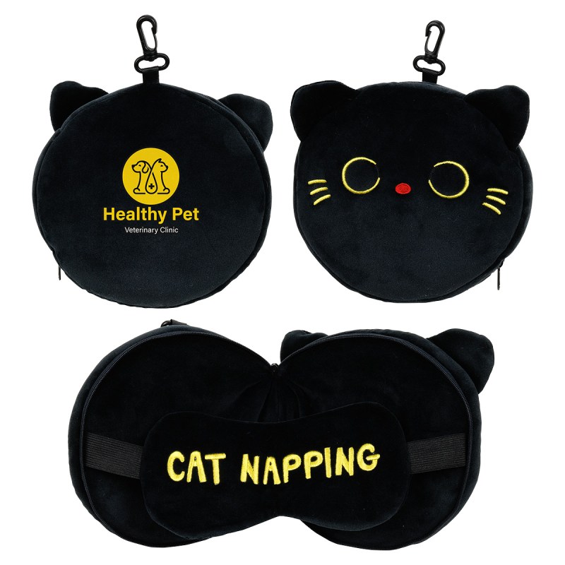 Comfort Pals™ Cat 2-in-1 Pillow Sleep Mask 1 Comfort Pals™ Cat 2-in-1 Pillow Sleep Mask 1