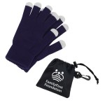 Easy Swipe Touch-Sensitive Glove With Drawstring Pouch - Gray Easy Swipe Touch-Sensitive Glove With Drawstring Pouch - Gray