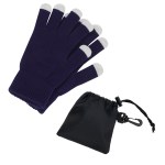 Easy Swipe Touch-Sensitive Glove With Drawstring Pouch - Gray Easy Swipe Touch-Sensitive Glove With Drawstring Pouch - Gray