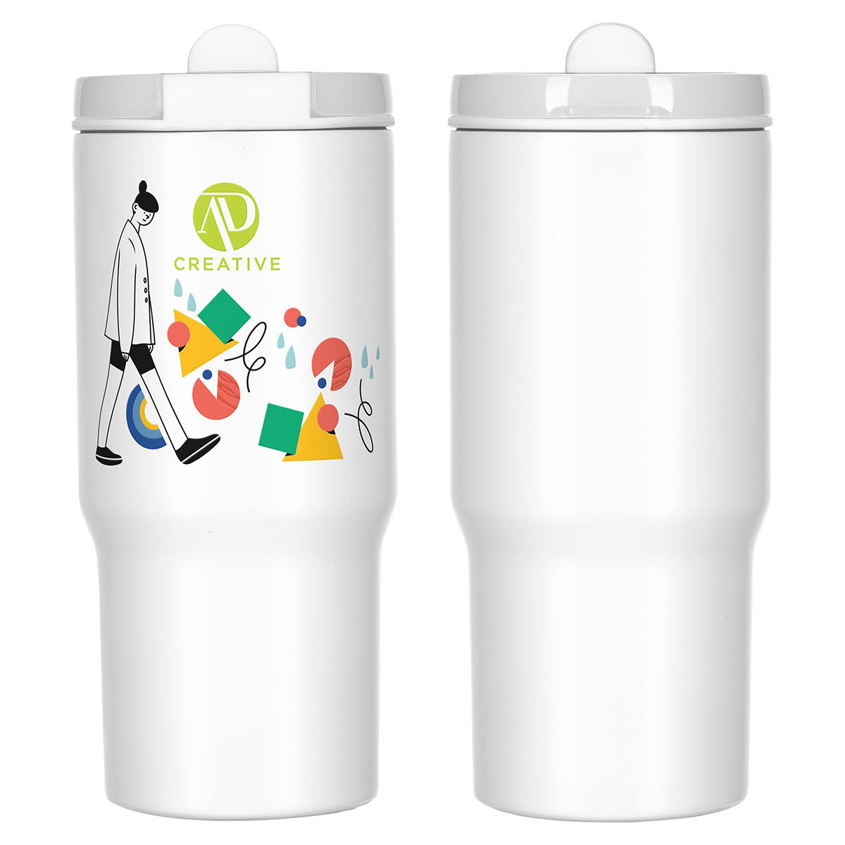Quincy 25 oz Eco-Friendly Vacuum Insulated Tumbler w/ Removable Straw 1